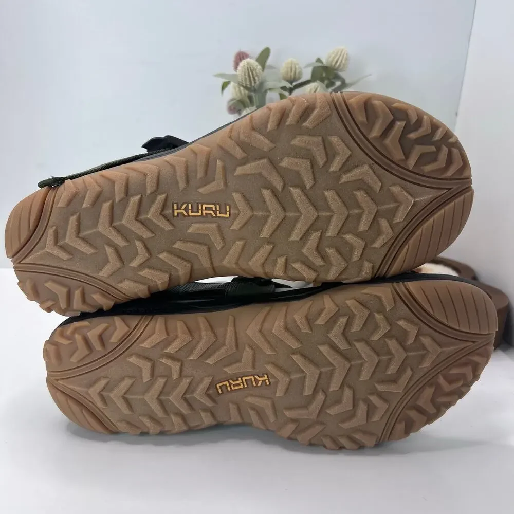 Kuru Current Strappy Comfort Sandal Olive Green/Yellow Men's 13 Medium NWD